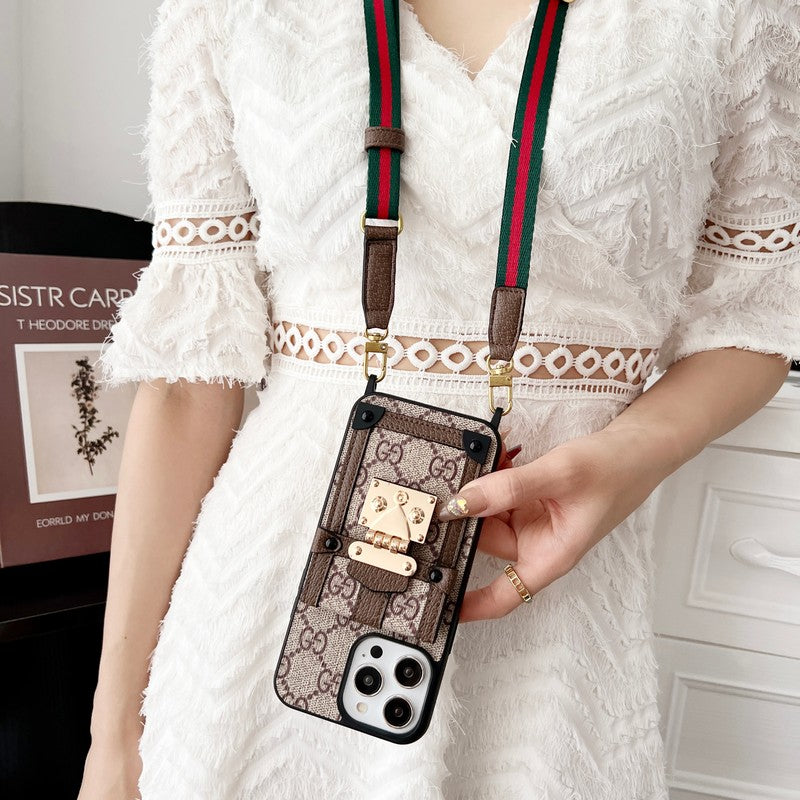 Premium Card Bag Chain Klasické pouzdro na iPhone