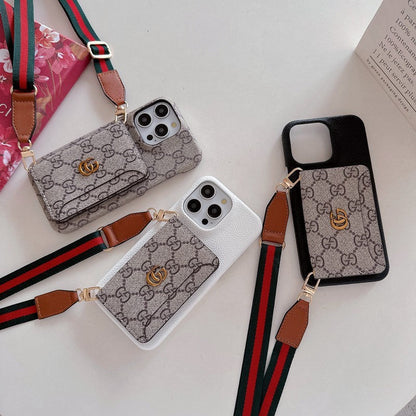 Premium Card Bag Crossbody Classic iPhone-deksel