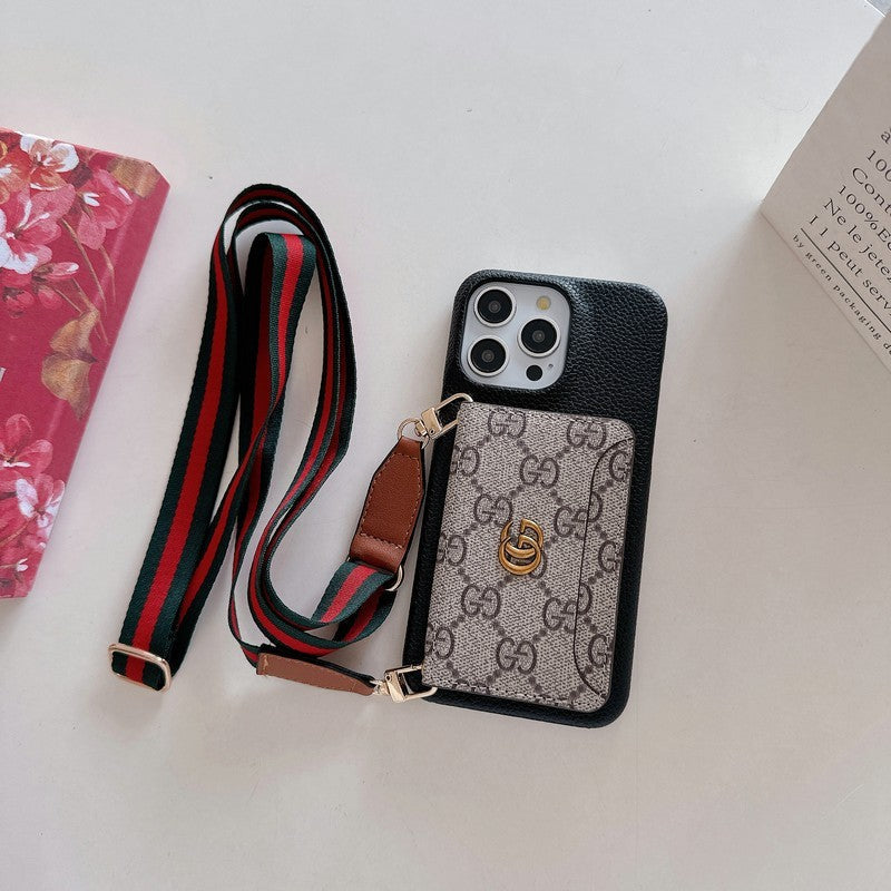 Premium Card Bag Crossbody Classic iPhone-deksel
