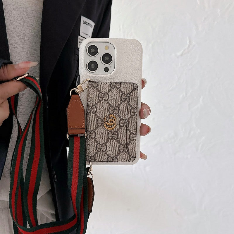Premium Card Bag Crossbody Classic iPhone-deksel