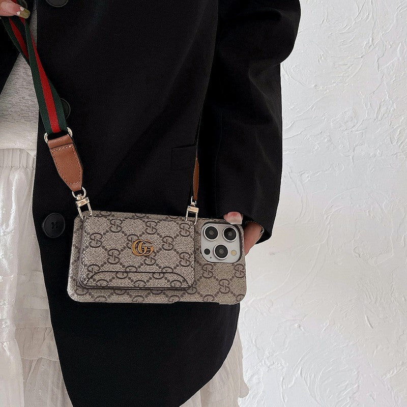 Premium Card Bag Crossbody Classic iPhone-deksel