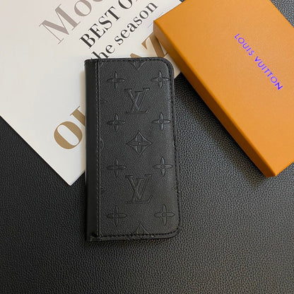 MONOGRAMM-LEDER-KARTENHÜLLE GALAXY-HÜLLE FÜR SAMSUNG