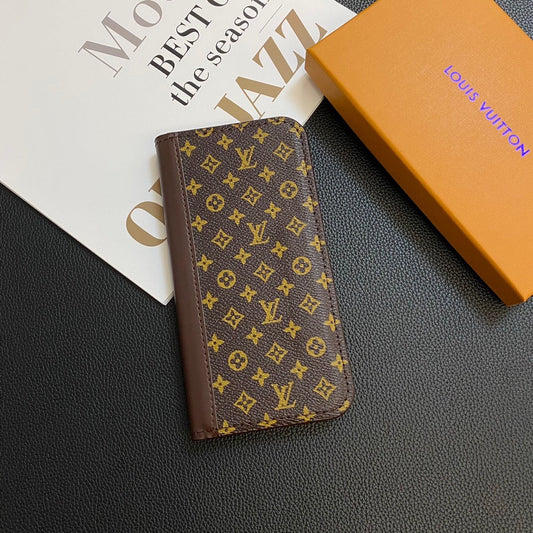 MONOGRAM USNJEN OVITEK ZA KARTICE GALAXY CASE ZA SAMSUNG