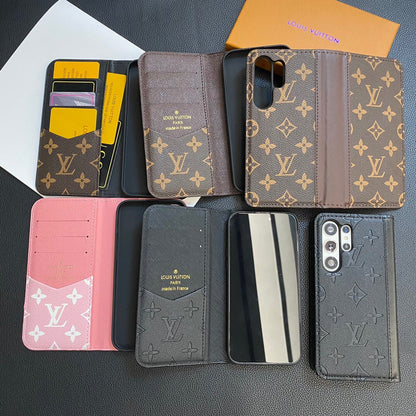 MONOGRAMM-LEDER-KARTENHÜLLE GALAXY-HÜLLE FÜR SAMSUNG