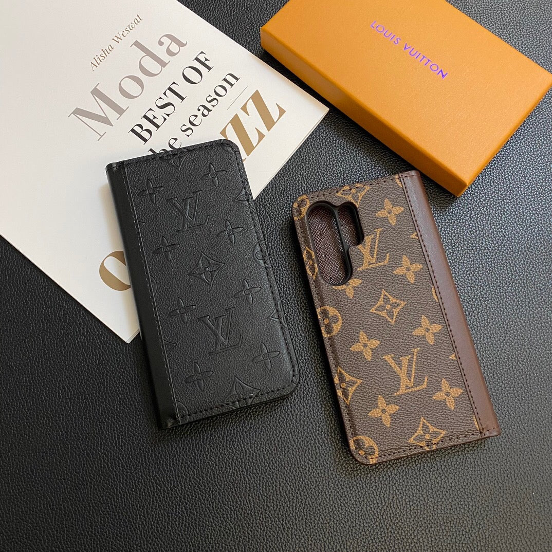 MONOGRAMM-LEDER-KARTENHÜLLE GALAXY-HÜLLE FÜR SAMSUNG