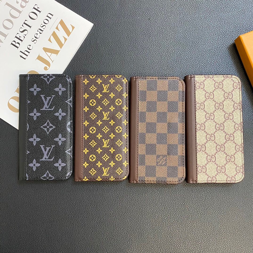 MONOGRAMM-LEDER-KARTENHÜLLE GALAXY-HÜLLE FÜR SAMSUNG