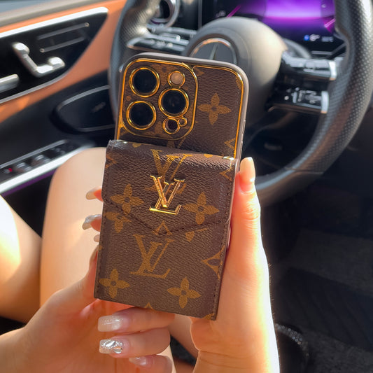 Klasična luksuzna torbica za iPhone z držalom za kartice