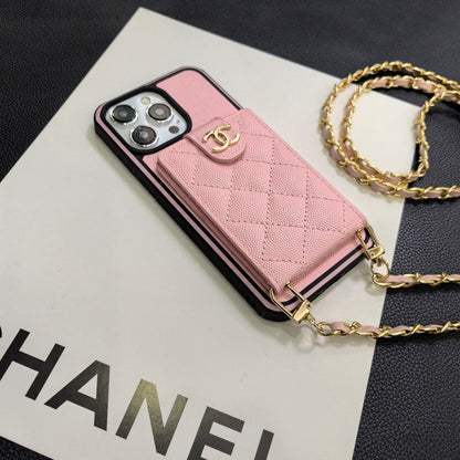 Elegante iPhone-Hülle aus Leder zum Umhängen