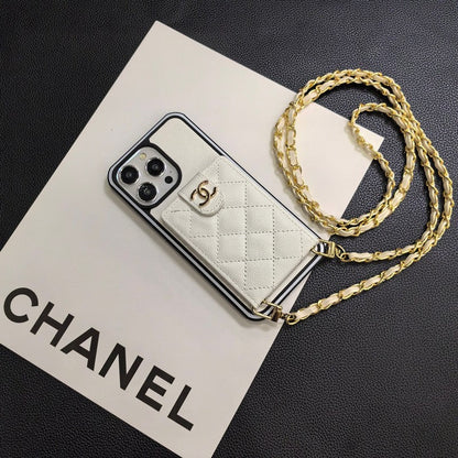 Elegante iPhone-Hülle aus Leder zum Umhängen