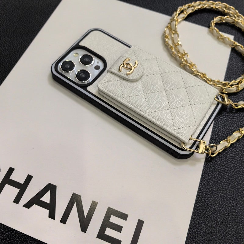 Elegante iPhone-Hülle aus Leder zum Umhängen