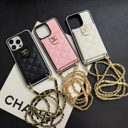 Elegante iPhone-Hülle aus Leder zum Umhängen