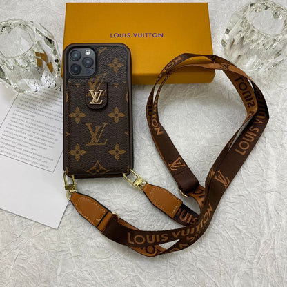 Luxuriöse iPhone-Hülle mit Kartentaschenkette