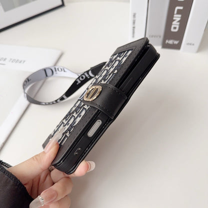 Módní elegantní vzorované pouzdro na iPhone s odnímatelným řemínkem na zápěstí