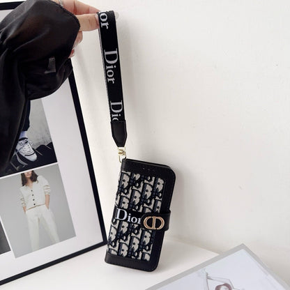 Módní elegantní vzorované pouzdro na iPhone s odnímatelným řemínkem na zápěstí