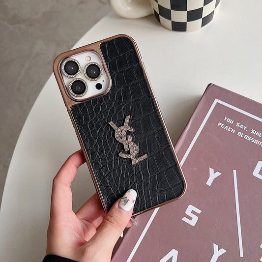 Saint Dath Leathar Rose Gold Cás iPhone