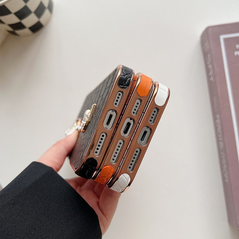 Saint Colour Læder Rose Gold iPhone etui