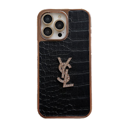 Saint Dath Leathar Rose Gold Cás iPhone