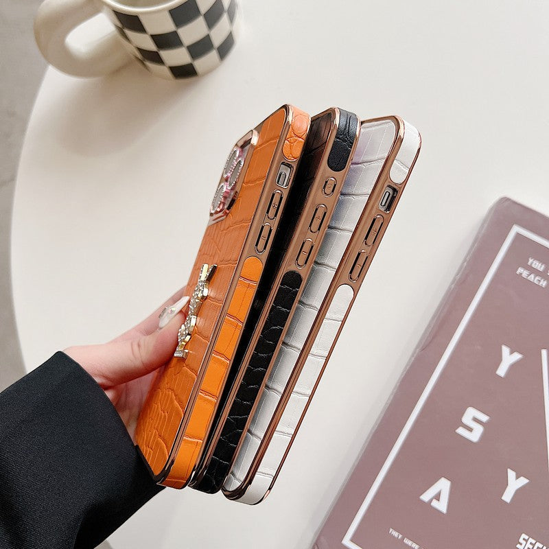 Saint Colour Læder Rose Gold iPhone etui