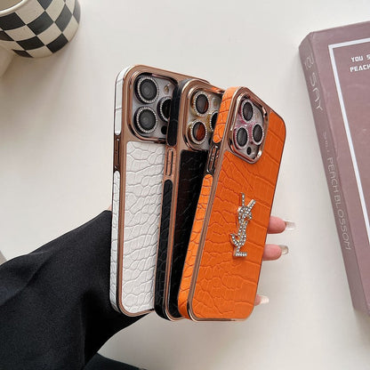 Saint Colour Læder Rose Gold iPhone etui