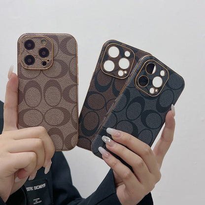 Klassiek leren iPhone-hoesje