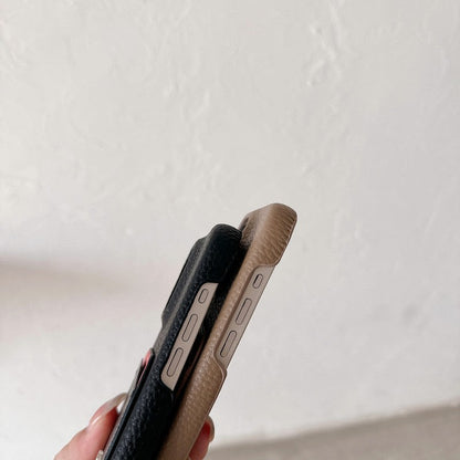 Klassisk korttaske i læder til iPhone