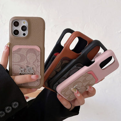 Klassisk korttaske i læder til iPhone