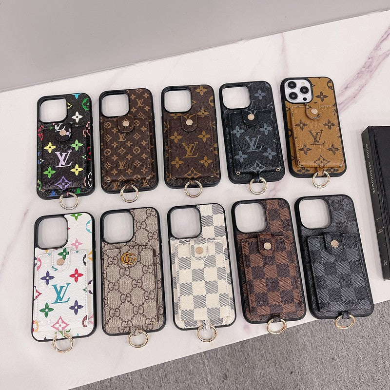 Custodia per carte di lusso Custodia per iPhone a colori classici