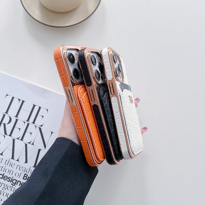 Étui pour iPhone en cuir or rose H