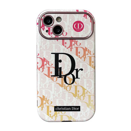 Μόδα Λευκή & Καφέ Δερμάτινη θήκη για iPhone