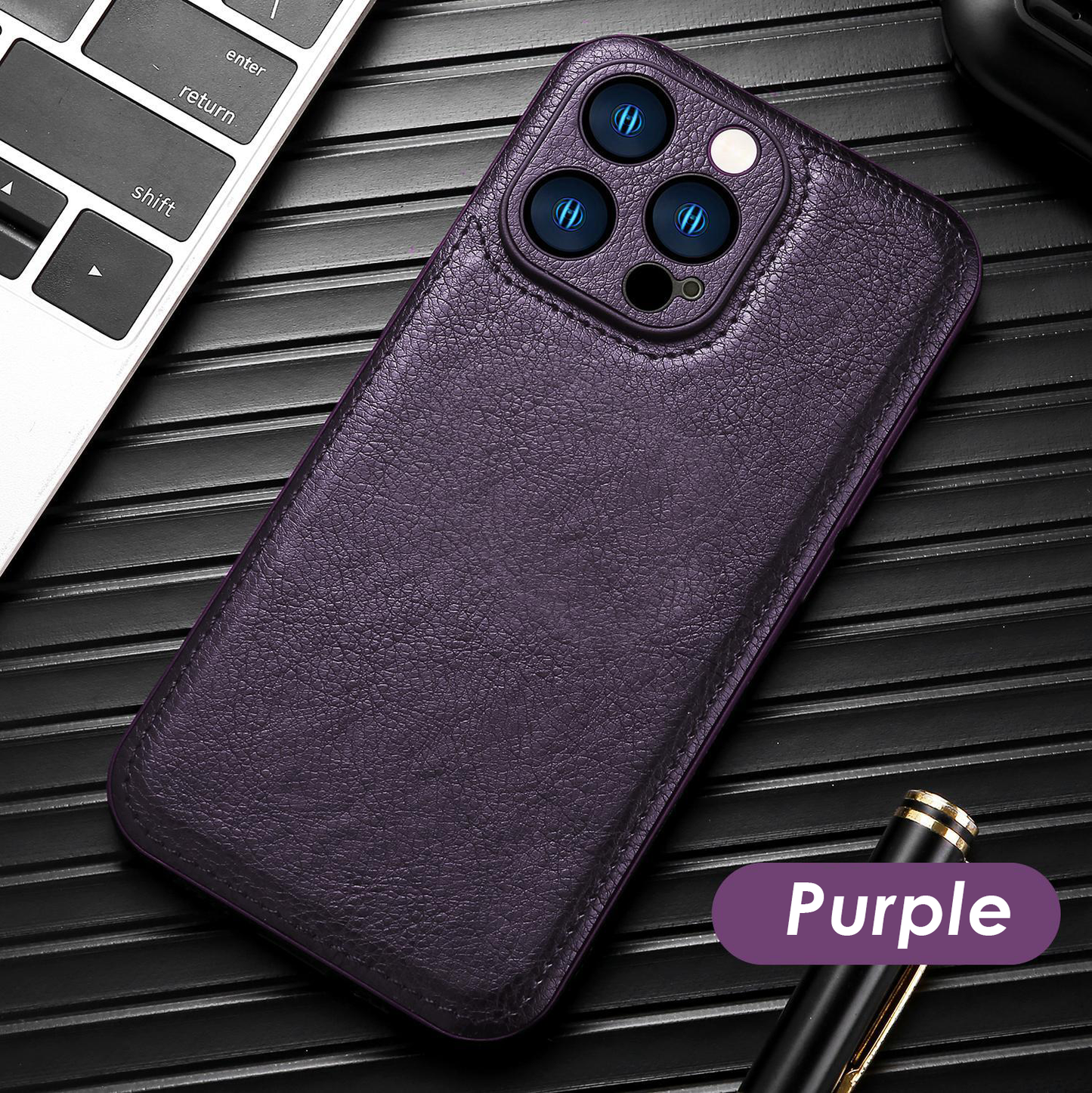 Hochwertige iPhone-Hülle aus Vintage-Leder – stoßfeste Soft-Touch-Schutzhülle