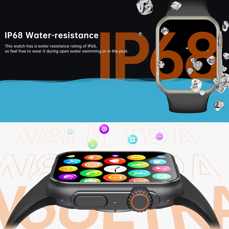 NUEVO Ultra Watch Men Smart Watch Series 8 NFC Door Access Smartwatch para Android Apple Phone Watch Bands