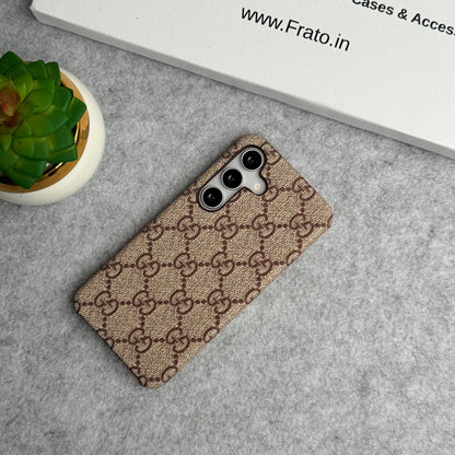 Préimh Só Pattern Pu Cás Leathar Do Samsung Réaltra