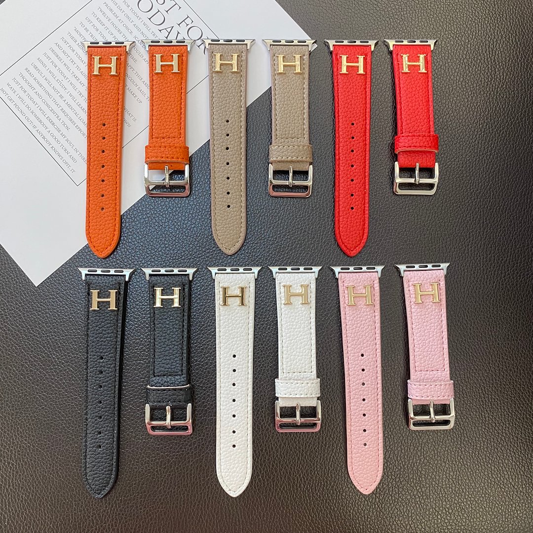 本革模様のApple Watchストラップ