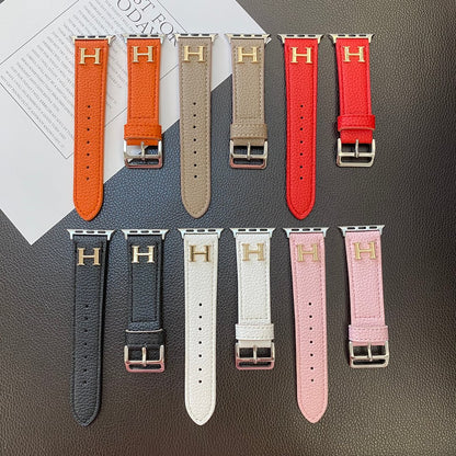 本革模様のApple Watchストラップ