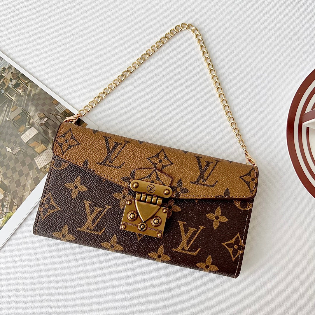 Luxury Monogram Phone Wallet Crossbody Purse – 3-in-1 Phone Bag