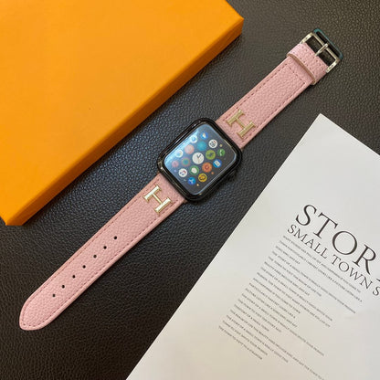 本革模様のApple Watchストラップ