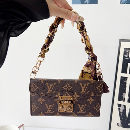 Luxury Monogram Phone Wallet Crossbody Purse – 3-in-1 Phone Bag