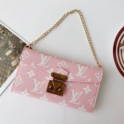 Luxury Monogram Phone Wallet Crossbody Purse – 3-in-1 Phone Bag