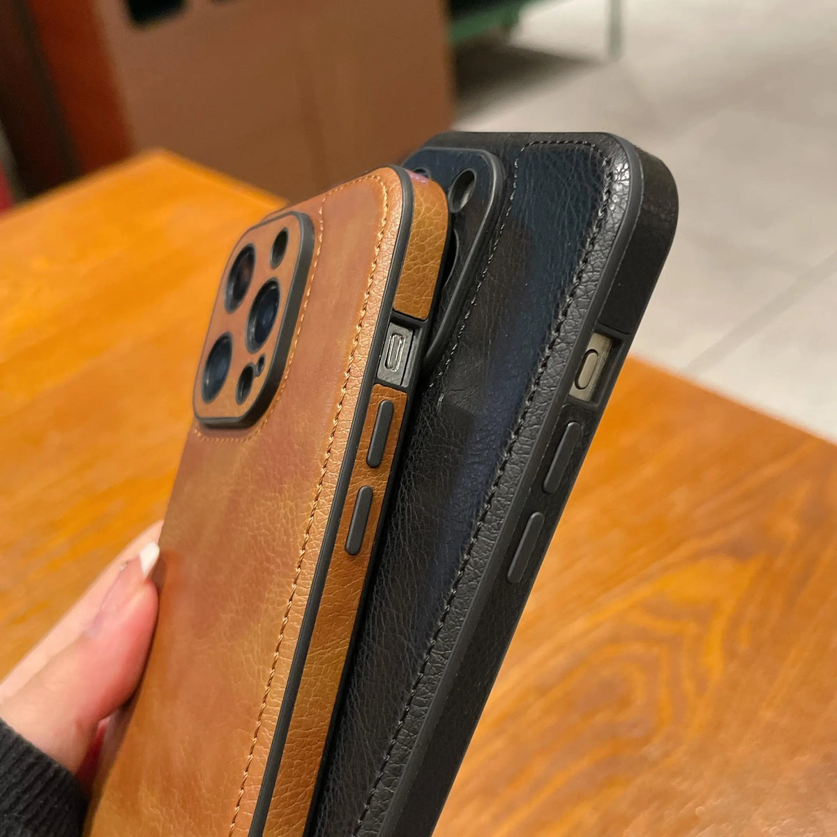 Prémiový Vintage kožený obal na iPhone – Soft Touch nárazuvzdorný ochranný kryt