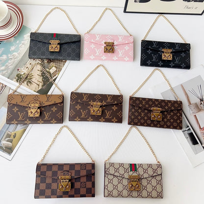 Luxury Monogram Phone Wallet Crossbody Purse – 3-in-1 Phone Bag