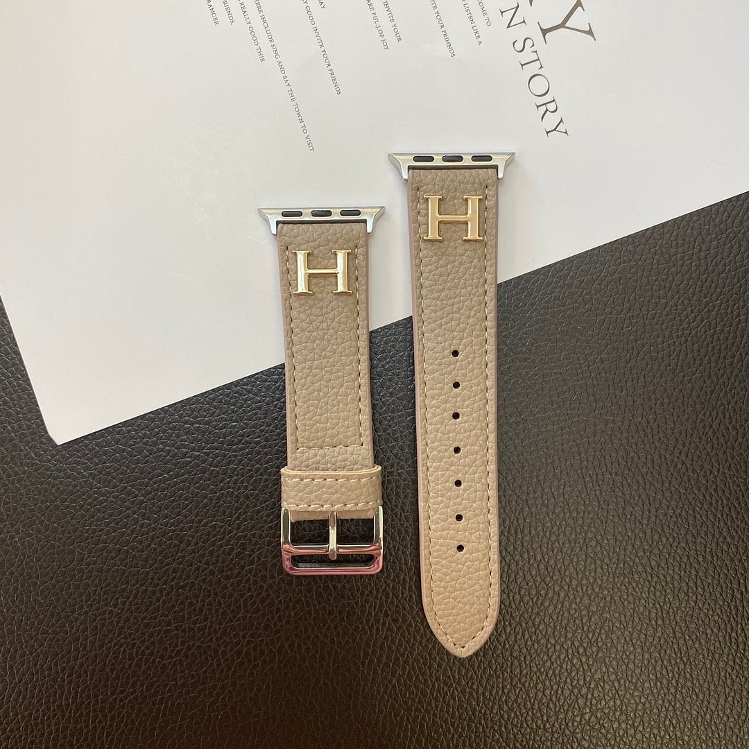 本革模様のApple Watchストラップ