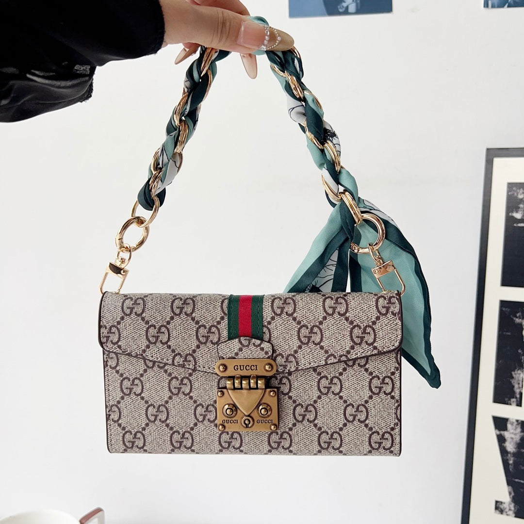 Luxury Monogram Phone Wallet Crossbody Purse – 3-in-1 Phone Bag