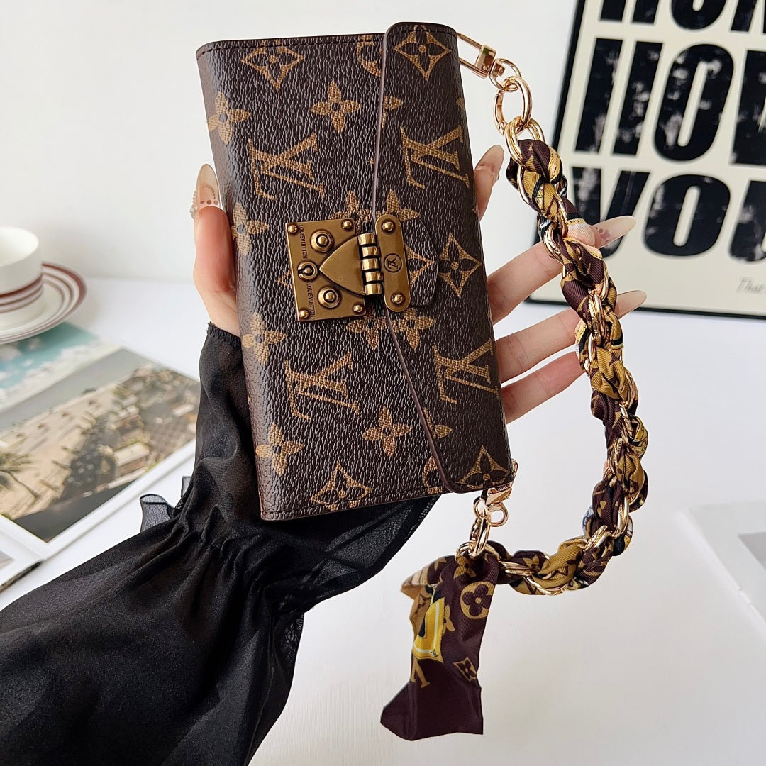 Luxury Monogram Phone Wallet Crossbody Purse – 3-in-1 Phone Bag