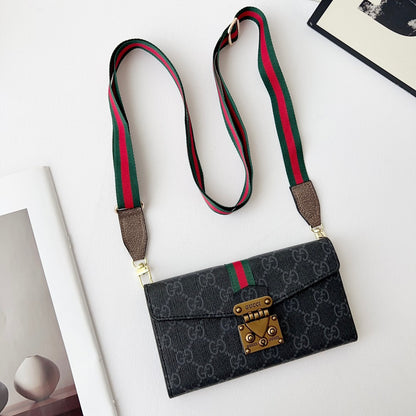 Luxury Monogram Phone Wallet Crossbody Purse – 3-in-1 Phone Bag