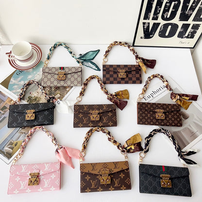 Luxury Monogram Phone Wallet Crossbody Purse – 3-in-1 Phone Bag