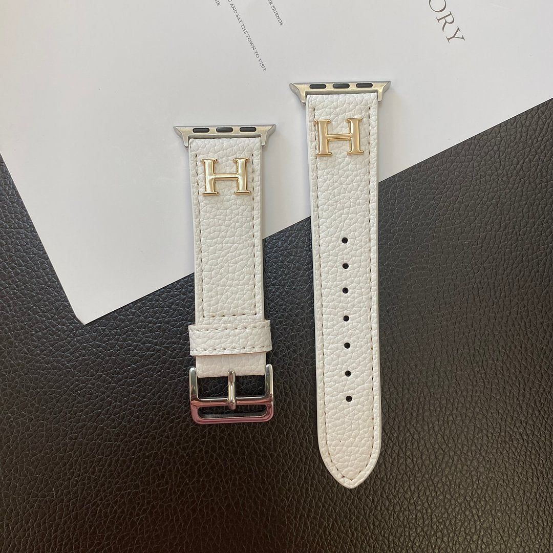 本革模様のApple Watchストラップ