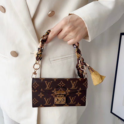 Luxury Monogram Phone Wallet Crossbody Purse – 3-in-1 Phone Bag