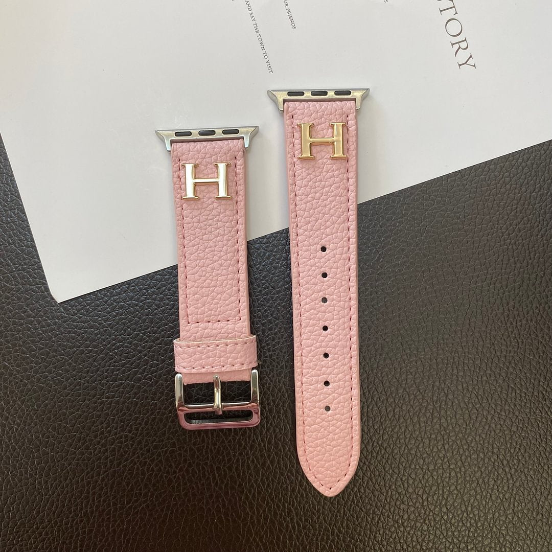 本革模様のApple Watchストラップ