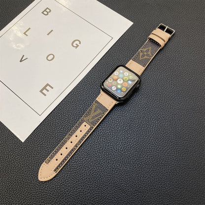 APPLE-WATCH-ARMBAND MIT MONOGRAM-NÄHTEN AUS LEDER