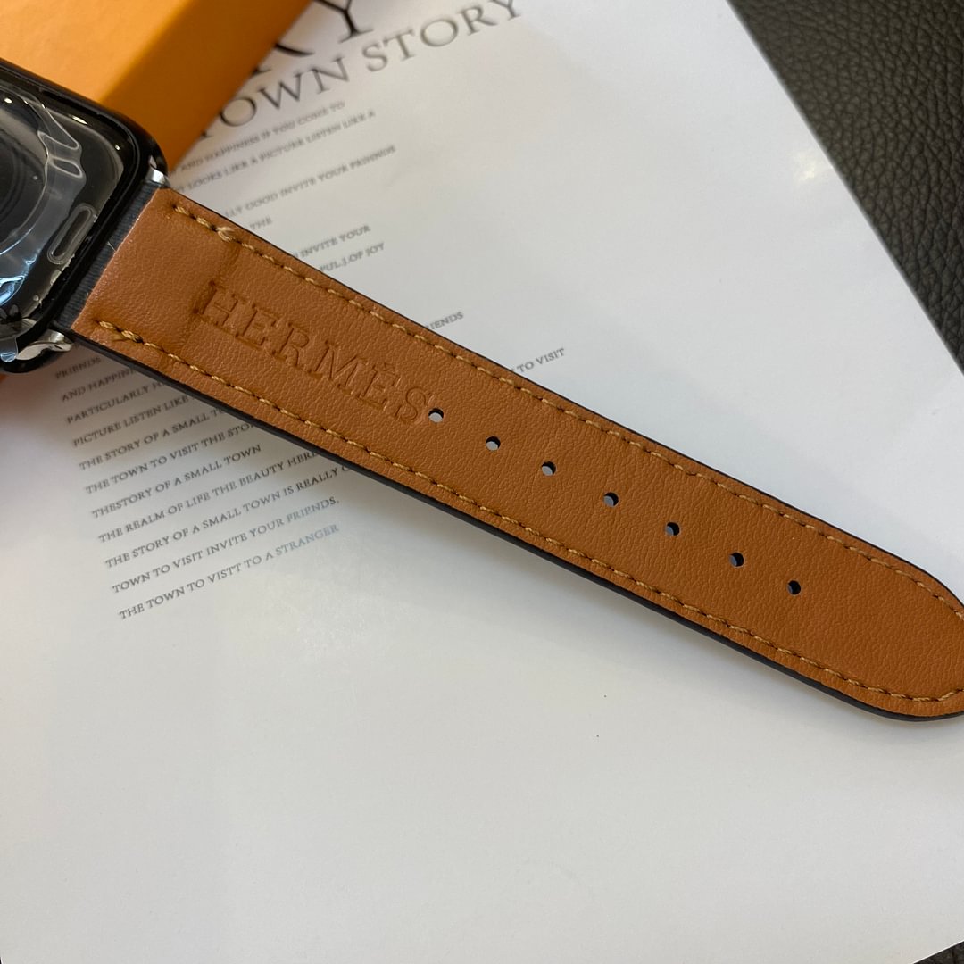 本革模様のApple Watchストラップ